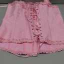 SZIVYSHI Corset Tops for Women, Bustier Shapewear Lingerie, Lace Waist Push Up Bodysuit (XX-Large, Powder Pink)