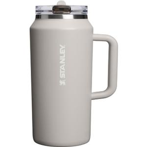 STANLEY Quencher ProTour Flip Straw Tumbler with Leakproof Lid 64 oz | Built-In Straw & Handle | Cupholder Compatible for Travel | Insulated Stainless Steel Cup | BPA-Free | Ash