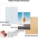 JCJMY 24x36 Picture Frame with 20x30 Mat, Display Photo 20x30 with Mat or 24 x 36 Without Mat, Wall Hanging Large 24 by 36 Poster Frame with Plexiglass, White