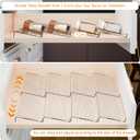 Yieach 8 Pack Adjustable Narrow Spice Rack for Drawer - Expandable From 9" to 17.7" - Acrylic Drawer Seasoning Organizer,Tiered Clear Spice Tray for Spices,Condiment, Nail Polish and Jar Organization
