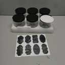 6 Pack 24 oz Glass Jars With Plastic Lids, Glass Kitchen Canisters Cabinet, Pantry Organization, Food Storage Jars for Flour, Sugar, Coffee, Candy, Snacks, 8 Chalk Labels, 1 Pen