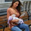 Glampunch Women's Maternity Nursing Tops Long Sleeve Breastfeeding Top Tee Shirt Double Layer Pregnancy Shirt (M)