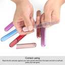 2 x Particular Glass Nail File with Case MiDenso 2nd Generation Double Sided Crystal Beauty Nail Filer Salon Nail Polish Top Christmas Stocking Superior Quality Gift Idea for Men, Women,Lemon Yellow (inch)