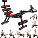 BODY RHYTHM 22 in 1 Wonder Master Core & Abdominal Workout Equipment, Foldable & Adjustable Rowing Machine, Core Strength Training& Abdominal Exercise Trainers with 22 Ways to Exercise for Home Gym (Black)