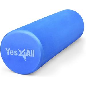 Yes4All EVA Firm Foam Roller for Back - Round Back Roller for Exercise, Yoga & Pilates, 18 inch