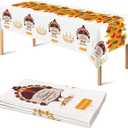 OHOME 2 Pack Thanksgiving Tablecloth Disposable - Fall Party Supplies for Thanksgiving Table Decor | Friendsgiving Party Decorations | Thanksgiving Decorations 54" x 108"