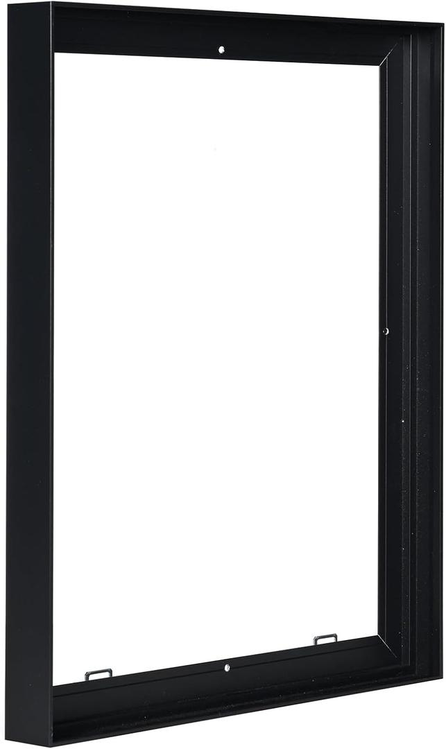 20x24 Assembled Canvas Frame for 0.6"-0.9" Deep Stretched Canvas, 0.75" Depth Floating Frame, Black(1PCS,Aluminum)