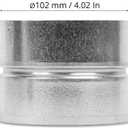 4" Inch Galvanized Metal Vent Duct Connector - Round Extension for Ventilation - 4 Inch Metal Dryer Vent Coupler and Hose Coupling - Durable Dryer Pipe Connection - Female Fit