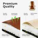 Dulepax RV Seat Covers for Captains Chairs, 2 Pack Motorhome Seat Protectors with Armrest Covers, Breathable PU Leather Seat Chair Cover for Class A Camper Van Trailer