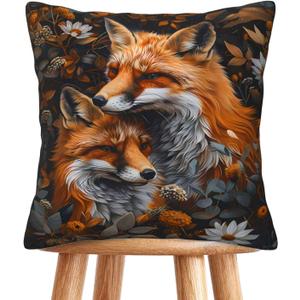Art Deco William Morris Abstract Vintage Floral Fox Pillow Throw Pillowcase Decoration Throw Pillowcase Abstract Cushion Cover Sofa Office Outdoor Home 18x18 inches Set of 1