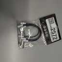 Flat Low Profile Guitar Patch Cable 8 inch for Effects Pedals, S-Shape, 1/4 inch Right-Angle, White, 3-Pack