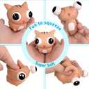 8 Pack Jumbo Golden Easter Eggs Fillers with Popping Eyes Fidget Toys, Squeeze Animals for Stress Relief, Easter Basket Stuffers & Easter Hunt Party Favors Classroom Prize Gifts for Kids