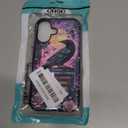 CARLOCA Case for iPhone 16,Gothic Purple Bookshelf Crow Soft TPU + Hard PC 2-in-1,Shockproof Anti-Scratch Protective Case Compatible with iPhone 16