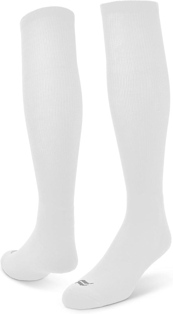 Sof Sole All Sport Over-The-Calf Team Athletic Performance Socks (2 Pair) (Medium, White)