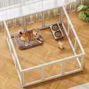 Jalove 24“ H Acrylic Dog Playpen Indoor, Easy Assemble Clear Pet Play Pen