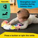 Baby Einstein Glow & Discover Light Bar Musical Toy, Activity Station, Sitting Up and Tummy Time Toy, Color and Animal Learning Toy, Infant Ages 3 Months+