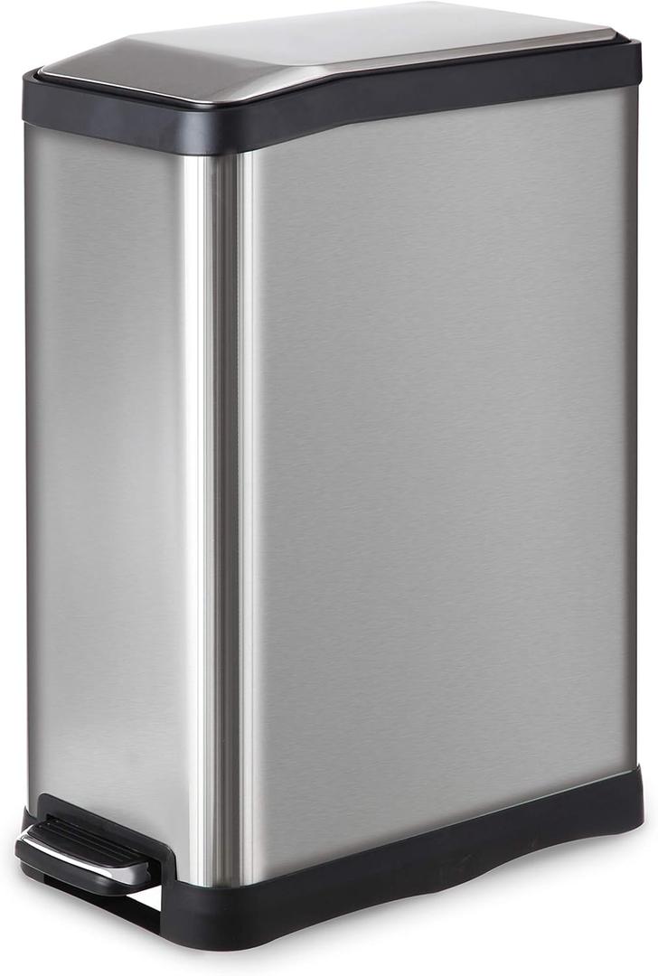 Stainless Steel Step Pedal Bin, Kitchen Trash Bag 2.11 Gal ,8 L