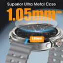 3 in 1 Metal Case for Samsung Galaxy Watch 8 44mm with Screen Protector, Rugged Metal Bumper [Turning into Classic Upgrade] with 9H Tempered Glass Film + Back Cover for Galaxy Watch 8 44mm