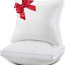 20x20 Premium Down Alternative Pillow Inserts, Set of 2  Ultra-Plush Throw Pillows with 100% Cotton Cover for Sofa, Couch & Bed  Luxury Machine Washable Cushions (White)