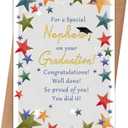 3 x Nephew Graduation Card | "For a Special Nephew on Your Graduation" Congratulations Greeting Card, Proud of You Graduation Gift for Nephews, 8×5.3 inches