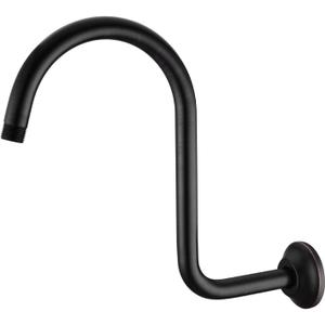 BESTILL 13 Inch S Shape Shower Head High Rise Extension Shower Arm and Flange, Oil Rubbed Bronze