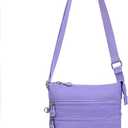 AOCINA Nylon Crossbody Bags for Women Multi Pocket Small Cross Body Purse Lightweight Travel Phone Purses Shoulder Handbags
