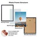 JCJMY 14x17 Picture Frame Set of 4 Black for Wall Hanging, Wall Mounting Horizontally or Vertically, 14 x 17 Wall Gallery Poster Photo Frame with Shatter Resistant Plexiglass, 4 Pack, Black