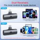 2pcs Dual Receivers Mini Microphone for iPhone 7-16 iPad Android Video Recording,Lavalier Wireless Microphone for Game Live Streaming,Interviews,YouTube,TikTok,Vlog,Gift (for Black-lightning & for Type-c)