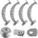 DOITOOL Adjustable Support Pull Rods 5.3 Inch Stainless Steel Telescopic Support Rods for Cabinet and Furniture Installation Set of 4