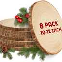 LDHHYH 7 Pack 10-12 Inch Large Wood Slices for Centerpieces, Wood Rounds for Tables Decor, Wood Centerpieces for Tables, Rustic Wood Circles for DIY Crafts and Wedding Decor