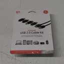 GE 3390127 6 ft. 4 in 1 USB Cable Kit44; Black