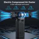 Compressed Air Duster -Mini Blower Turbo Fan,150000RPM Cordless Electric air Duster for Keyboard PC Cleaning,No Canned,Jet Dry Blower Air Blower for Home and Car