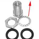 Beduan 1/4" NPT Stainless Steel Female Bulkhead Coupler Thru-bulk Pipe Fitting 1-1/2" Length (Full Female Thread)