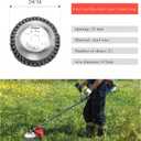 8 Inch Unbreakable Wired Trimmer Blade, Steel Wire Cutter Trimmer Head, Wire Rotary Brush Weed, Weed Eater Head with Adapter Kit for Moss Grass Rust Removal, Gardening Lawnmower