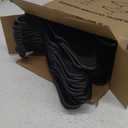 HOUSE DAY Plastic Hangers 50 Pack - Black Clothes Hangers with Non-Slip Shoulder Grooves, Durable and Sturdy Coat Hanger, Space Saving Slim Design Perfect for Closet Organizers and Storage