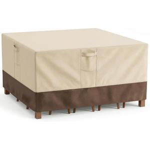Patio Furniture Covers Waterproof, Outdoor Furniture Covers Waterproof Windproof with Padded Handles, Heavy Duty 600D Oxford Outdoor Table Chair Set Cover