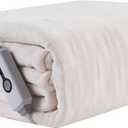 Electric Heated Blanket 72"x84" Full Size, Soft Coral Fleece with 4 Heating Levels and 10 Hours Auto-Off, Machine Washable, Cozy Plush Fabric for Home, White