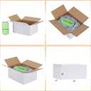 Calenzana 8x6x4 Shipping Boxes Set of 40, White Corrugated Cardboard Box for Mailing Packing Gifts Small Business