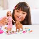 Barbie Doll & Pets Set, Blonde with Mommy Dog, 3 Newborn Puppies with Color-Change Feature & Pet Accessories (1 count (pack of 1))