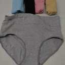 Molasus Women's Cotton Underwear High Waisted Full Coverage Ladies Panties L