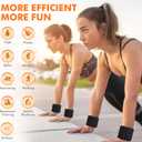 Wrist Weights, Ankle Weights for Women Men, Adjustable Wrist Weighted Bracelet for Home Gym Workout, Running, Yoga, Exercise, Strength Training (2 lb Pair (1 lb Each), Black)