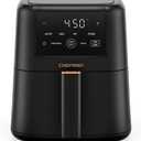 Chefman Air Fryer 4-in-1 Slim 3.5 QT Airfryer, Air Fry, Bake, Dehydrate, Frozen, 450F Max Temp for Extra Crispy Results in Minutes, Nonstick Ceramic Coating, Dishwasher-Safe Accessories - Black, 3.5 Quart