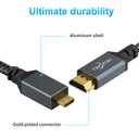 Twozoh Micro HDMI to HDMI Cable 6.6FT 2 Pack, Nylon Braided Micro HDMI Cable Support 3D/4K@60Hz 18Gbps/2160P/1080P for GoPro Hero7/8/9 Raspberry Pi 4