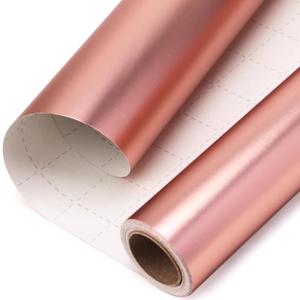 Ribbli Rose Gold Metallic Wrapping Paper Matte Rose Pink Solid Color Paper Perfect for Birthday Mothers Day Christmas Baby Shower Wedding Valentine's Day- 30 Inch x 394 Inch(33Feet)