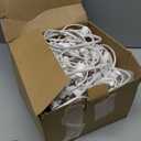 Abeja 50FT G40 LED Globe String Lights, Outdoor Patio String Lights with 50+2 Dimmable Shatterproof Bulbs, Backyard Outdoor Hanging Lights, Bistro Waterproof for Balcony Party Wedding, White Wire