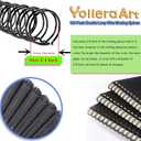 100 Pack Double Loop Wire Binding Spines, 34 Loops YolieraArt 1/4 Inch Spiral Binding Coils for Letter Size,Metal Bindings for Notebook Binder Machine (20 Sheet Capacity, 3:1 Pitch Twin Combs, White)