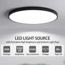 16 Inch LED Flush Mount Ceiling Light Fixture, 5000K Daylight White, 3000LM, 30W, Flat Modern Round Lighting Fixture, 300W Equivalent White NOT-DIMMABLE