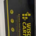 WISUCART Bamboo Desk Organizer Mail Holder Countertop Wood Desk Drawer Tabletop Storage Box Pen Holder Letter Sorter Makeup Organizer for School Home Office Supplies with Pen Holder White