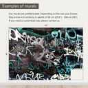 AFZEVEB-Black and White Art Graffiti Wallpaper wall murals for Bathroom 136"x96" (Not Peel and Stick)