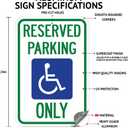 (2 Pack) Authorized Vehicles Only | 18-Inch x 24-Inch Aluminum Parking Sign | Heavy Gauge, Rust Free Metal, Weatherproof, UV Protected & Fade Resistant